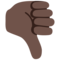 Thumbs Down - Black emoji on Google